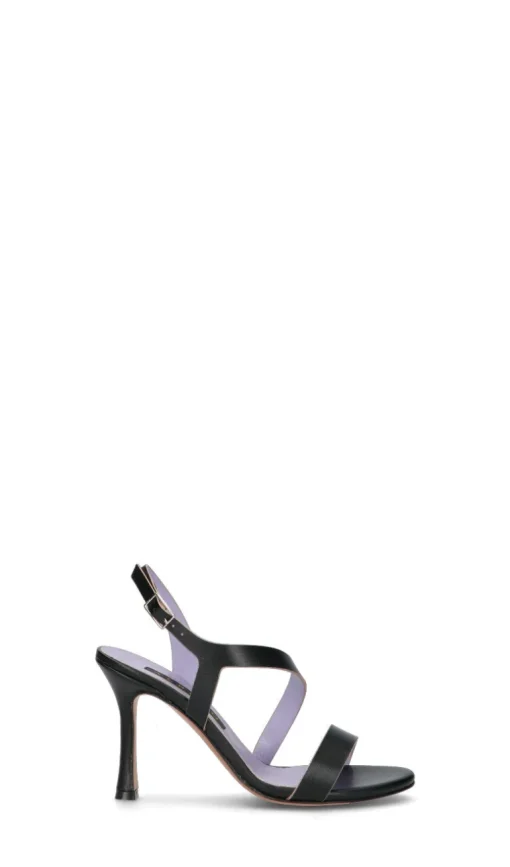 ALBANO Sandalo nero in pelle