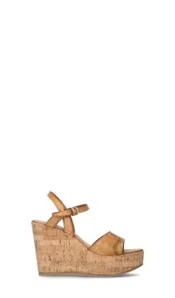 ALVIERO MARTINI Zeppa donna marrone in pelle