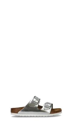 BIRKENSTOCK ARIZONA Ciabatta donna argento in pelle