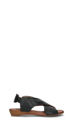 BUENO Sandalo donna nero in pelle