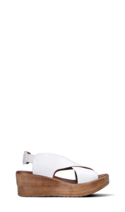 BUENO Zeppa donna bianca in pelle