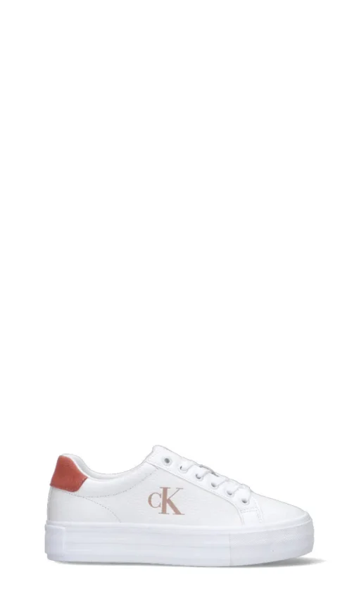 CALVIN KLEIN JEANS Sneaker donna bianca/toscana in pelle