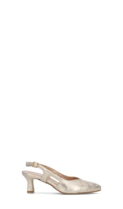 CINZIA VALLE Slingback donna oro in pelle