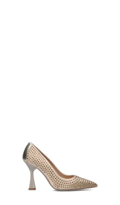 COUTURE Decollete donna beige in pelle