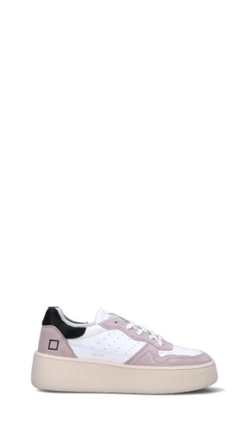 D.A.T.E. Sneaker donna bianca/cipria/nera in pelle