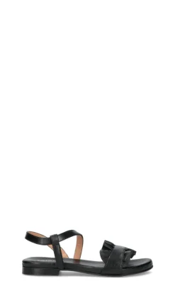 FRICKY Sandalo donna nero in pelle