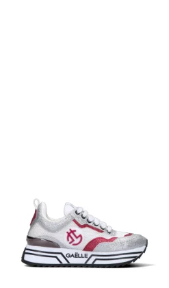GAeLLE Sneaker donna bianca/argento/fucsia