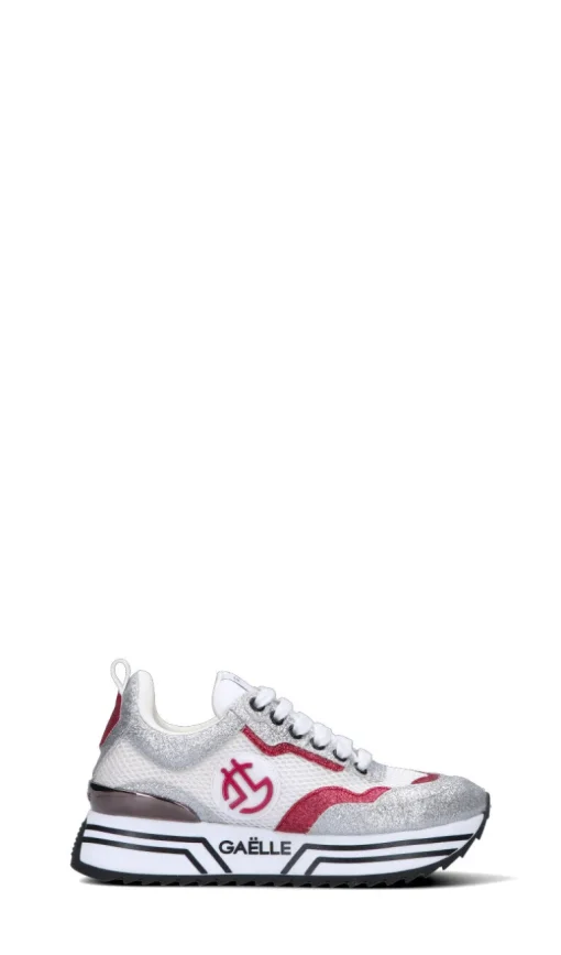 GAeLLE Sneaker donna bianca/argento/fucsia