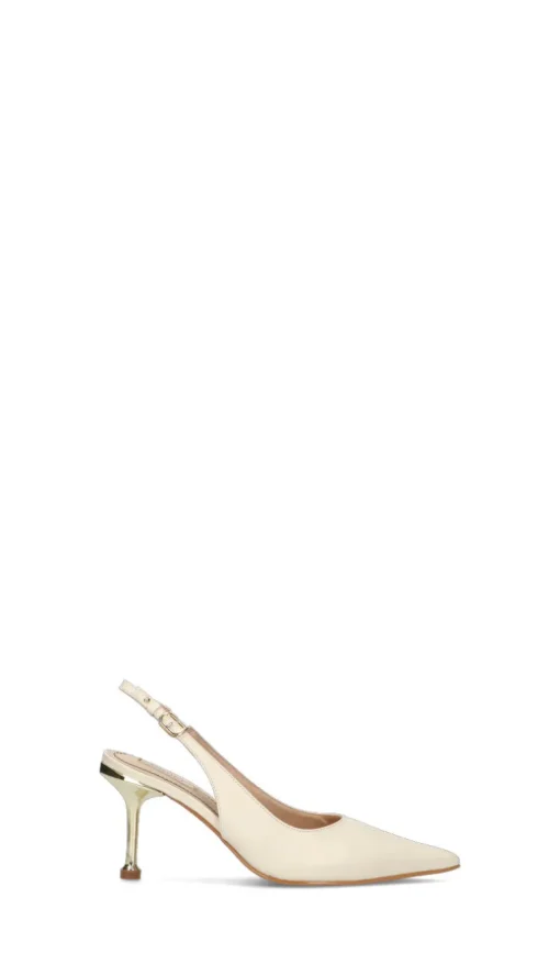GAUDI' Slingback donna panna in pelle