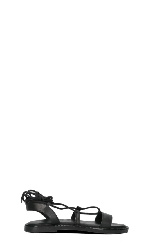 GLORIA SHOES Sandalo donna nero in pelle