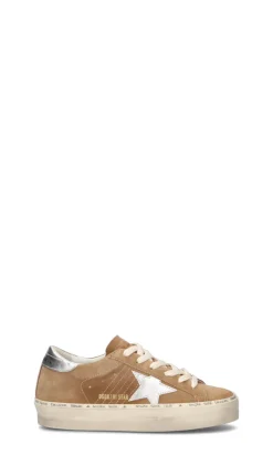 GOLDEN GOOSE HI STAR Sneaker donna chestnut e argento in suede