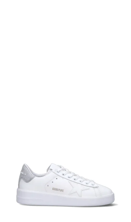GOLDEN GOOSE PURE Sneaker donna bianca/argento in pelle