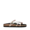 GRUNLAND Ciabatta donna platino