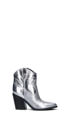 GUESS Tronchetto donna argento in pelle