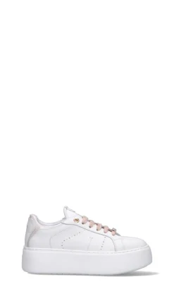 JANET&JANET Sneaker donna bianca/rosa in pelle