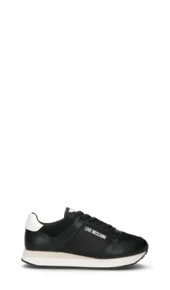 LOVE MOSCHINO Sneaker donna nera/bianca in pelle