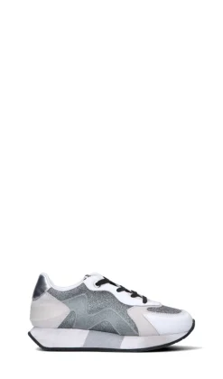 MANILA GRACE Sneaker donna bianca/argento in pelle