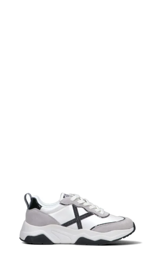 MUNICH - WAVE Sneaker donna bianca/nera in suede