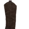 NEROFUMO Stivale donna testa di moro in suede