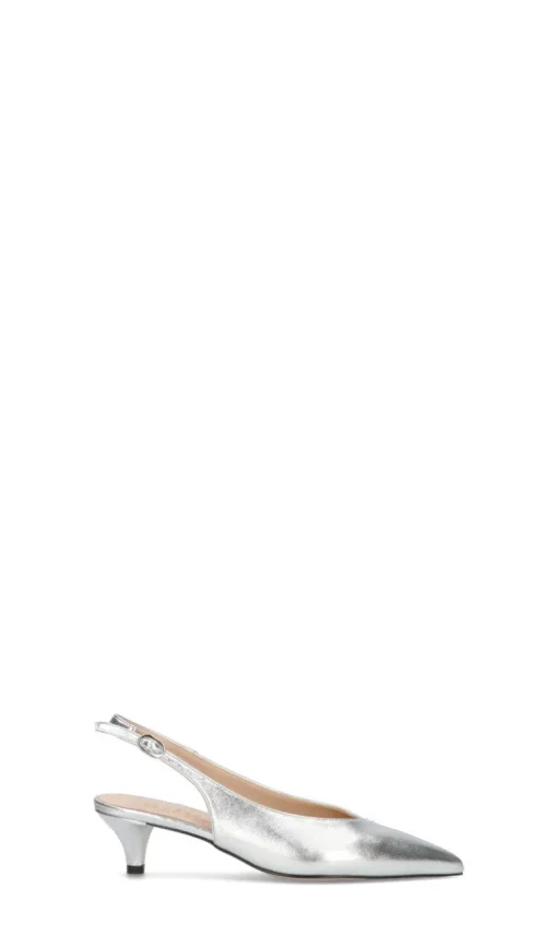 PHIL MELVIS Slingback donna argento in pelle