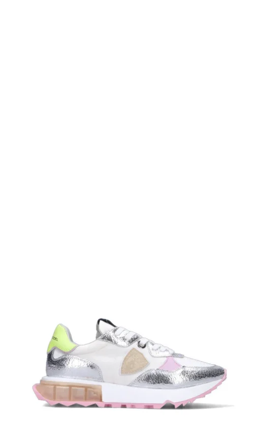 PHILIPPE MODEL Sneaker donna bianca/rosa/argento in pelle