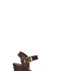 PRATIVERDI Zeppa donna marrone in pelle