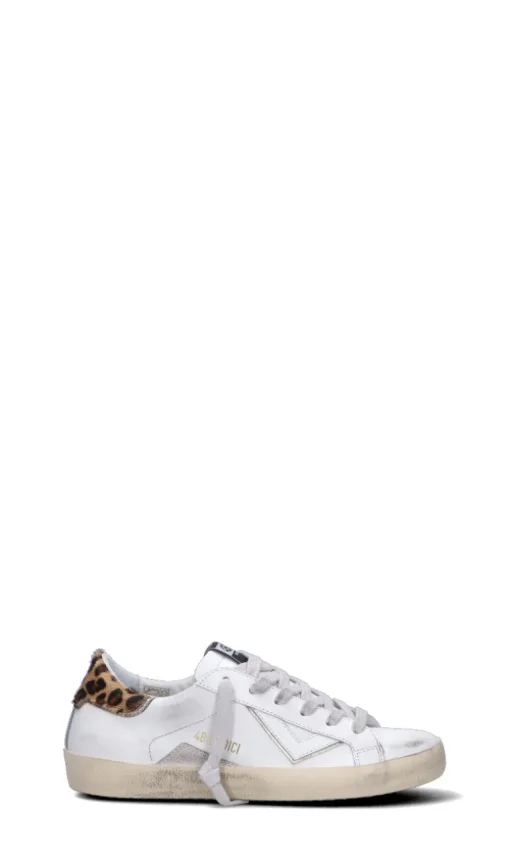 QUATTROBARRADODICI Sneaker donna bianca/maculata in pelle