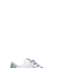 QUATTROBARRADODICI Sneaker donna bianca/lilla in pelle