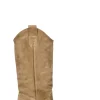 RABARBARO Stivale texano donna beige in suede