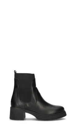 RABARBARO Tronchetto donna nero in pelle