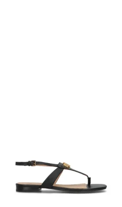 RALPH LAUREN Sandalo donna nera in pelle