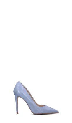 REBECCA VAN DICK Decollete donna cerulea in pelle