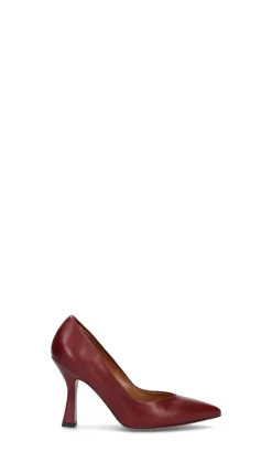 REBECCA VAN DIK Décolleté donna rosso in pelle