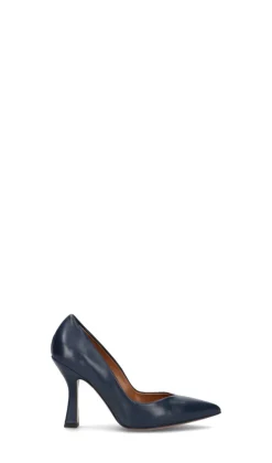 REBECCA VAN DIK Décolleté donna blu in pelle