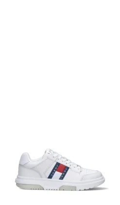 TOMMY HILFIGER JEANS Sneaker donna bianca in pelle