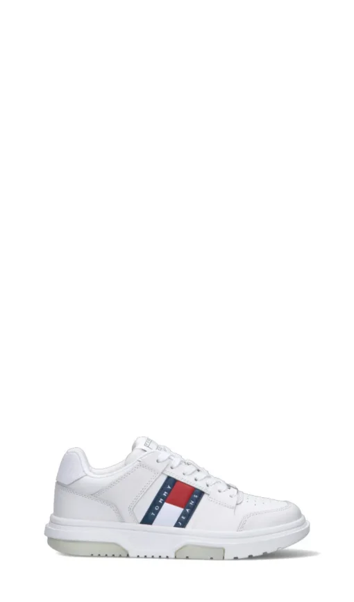 TOMMY HILFIGER JEANS Sneaker donna bianca in pelle