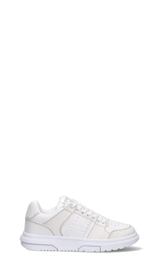 TOMMY HILFIGER JEANS Sneaker donna bianca in pelle