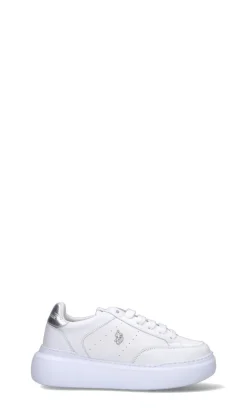 U.S. POLO ASSN. Sneaker donna bianca/argento in pelle