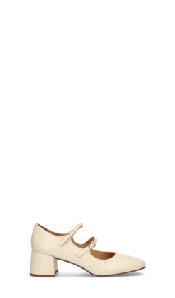 WEDO Decollete donna bianca in pelle