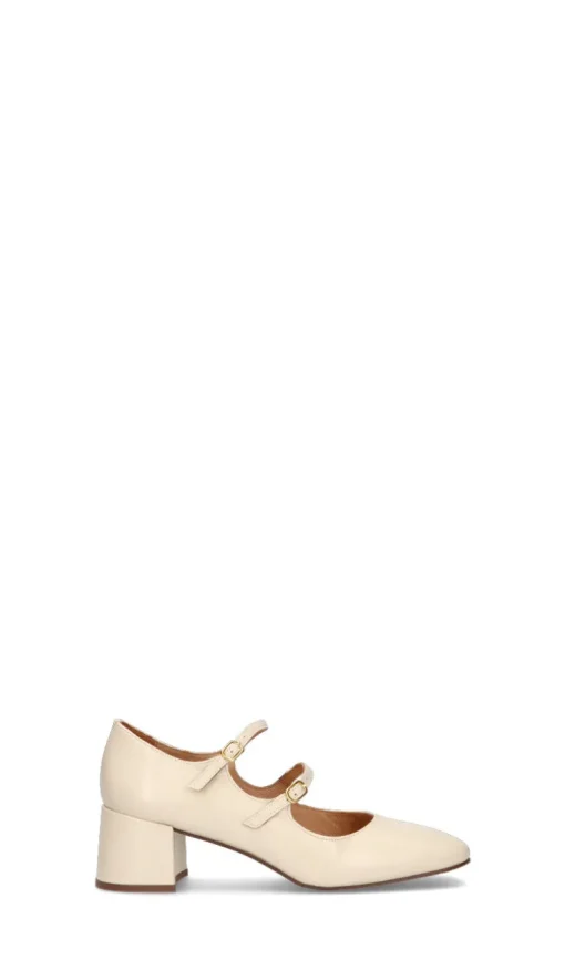 WEDO Decollete donna bianca in pelle