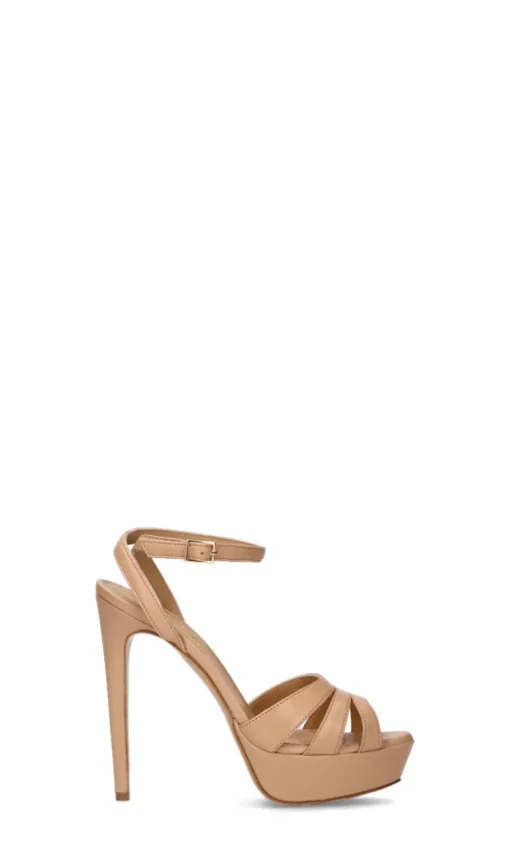 WO MILANO Sandalo donna beige in pelle