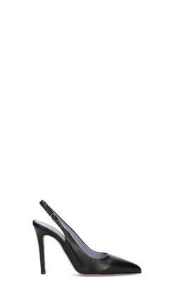 ALBANO Slingback donna nera in pelle