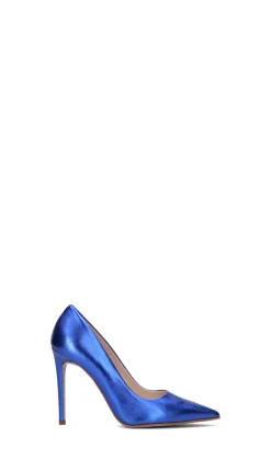 REBECCA VAN DICK Decollete donna blu in pelle