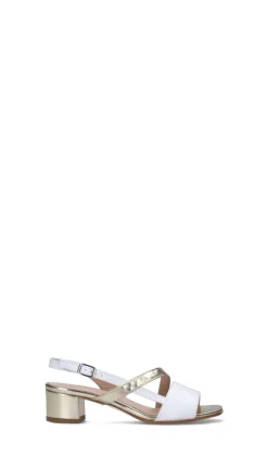 ROBERTA GINEPRI Sandalo donna bianco/oro in pelle